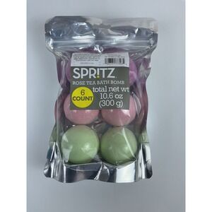 Spritz Rose Tea Bath Bomb Gift Set 6 Count 10.6 oz Relaxing Spa Self Care
